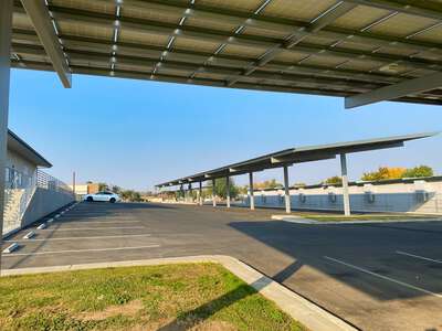 Ramon Garza Elementary Parking Lot - Front of Campus in Bakersfield