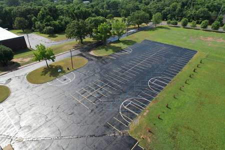 Lincoln Junior High School Parking Lot in Bentonville