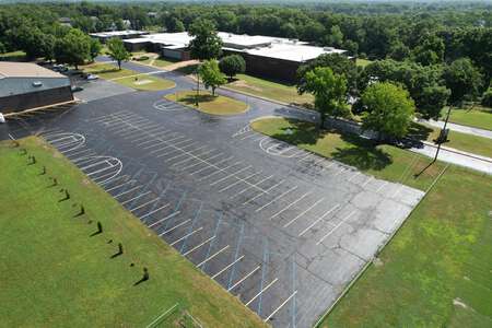 Lincoln Junior High School Parking Lot in Bentonville
