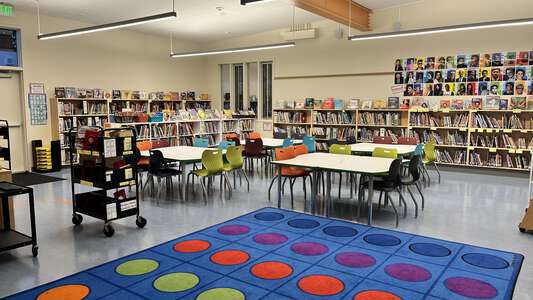 Hillview Crest Elementary School Media Center in Hayward