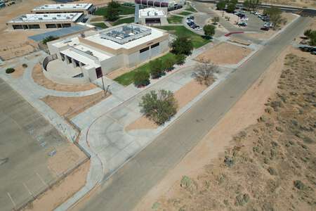 California City Middle School Parking Lot - Bus in California City