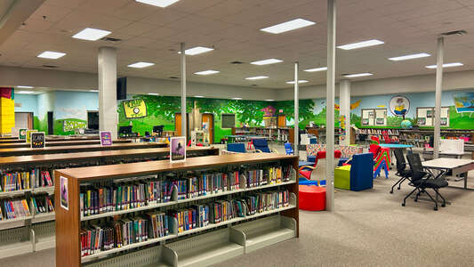 Trip Elementary School Library in Grayson