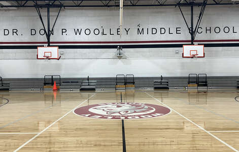 Dr. Don P. Woolley Middle School Practice Gym in Mesquite