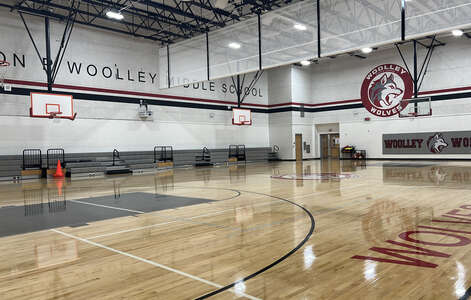 Dr. Don P. Woolley Middle School Practice Gym in Mesquite