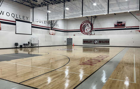 Dr. Don P. Woolley Middle School Practice Gym in Mesquite