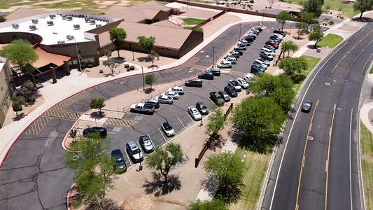 Santa Cruz Elementary School Parking Lot - Front in Maricopa