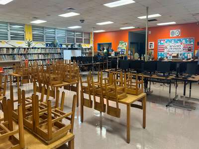 Benjamin Franklin K-8 Center Library in North Miami