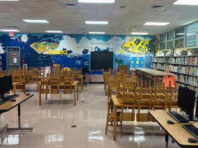 Benjamin Franklin K-8 Center Library in North Miami