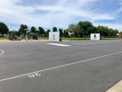 Garrison Elementary School Outdoor Basketball Courts in Modesto