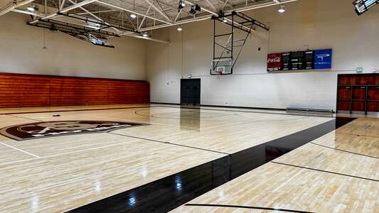Shiloh High School Black and Silver Gym in Snellville