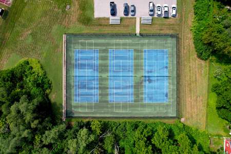 Pattonville Heights Middle School Tennis Courts in Maryland Heights