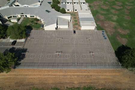 Balderas Elementary School Outdoor Basketball Courts in Fresno