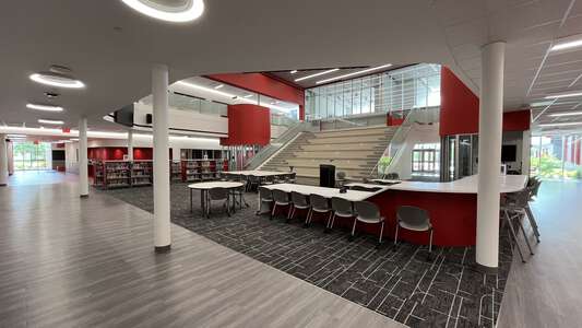 Pike Middle School Library in Justin