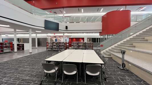 Pike Middle School Library in Justin