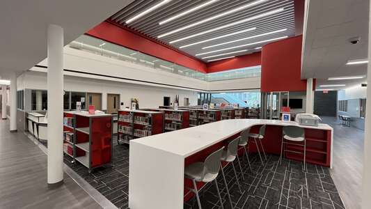 Pike Middle School Library in Justin