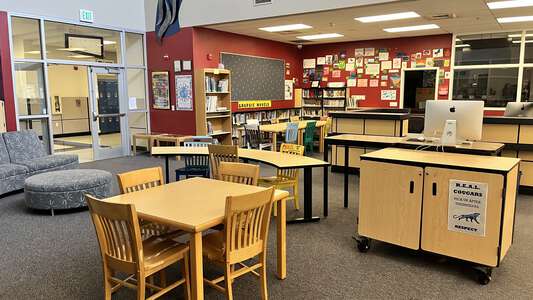 Cal Young Middle School Library in Eugene