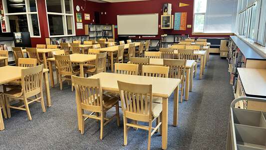 Cal Young Middle School Library in Eugene
