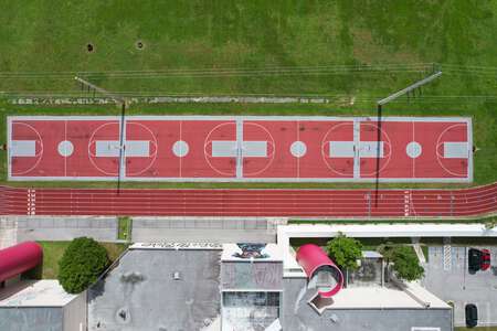 Miami Edison Senior High School Outdoor Basketball Courts in Miami