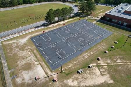 White Knoll Middle School Outdoor Basketball Courts in West Columbia