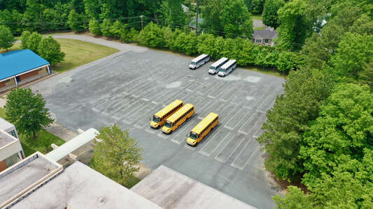 Carrington Middle School Parking Lot - Rear in Durham