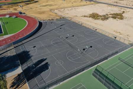 Canyon Springs High School Outdoor Basketball Courts in North Las Vegas