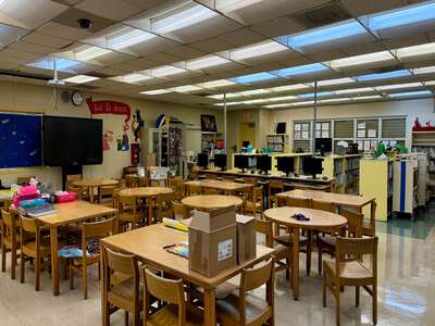 Charles R. Hadley Elementary School Media Center in Miami