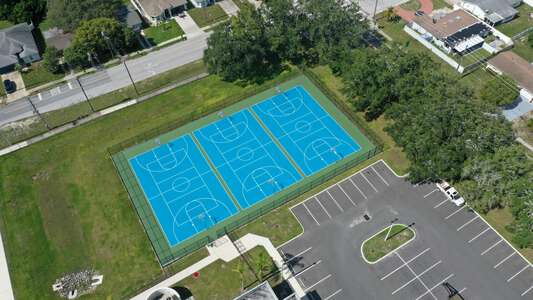 Gulf High School Outdoor Basketball Courts in New Port Richey
