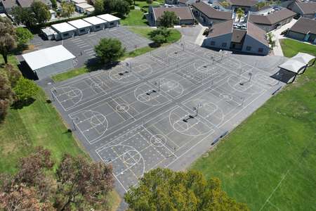 Sierra Vista Middle School Outdoor Basketball Courts in Irvine