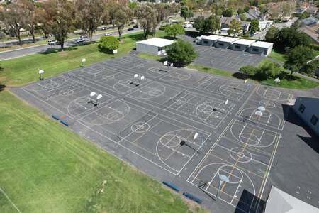Sierra Vista Middle School Outdoor Basketball Courts in Irvine