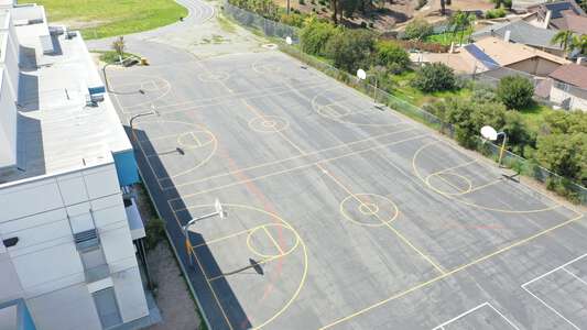 Knox Middle School Outdoor Basketball Courts in San Diego