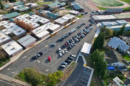 Laguna Creek High School Parking Lot - Front in Elk Grove