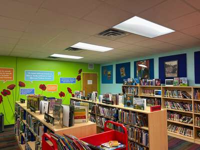 MH Moore Elementary School Library in Fort Worth