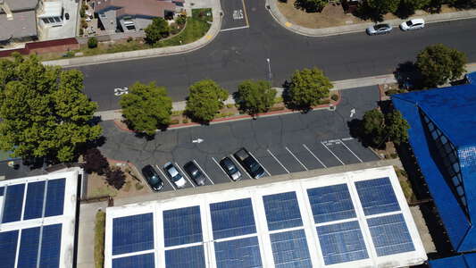 Tom Kitayama Elementary School Parking Lot - Front in Union City