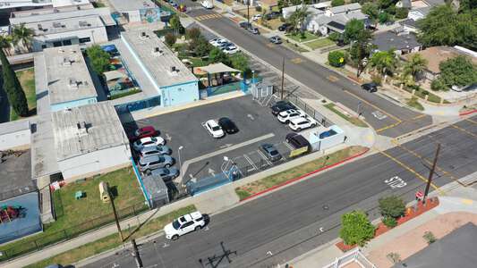 Abbott Elementary School Parking Lot - Front in Lynwood