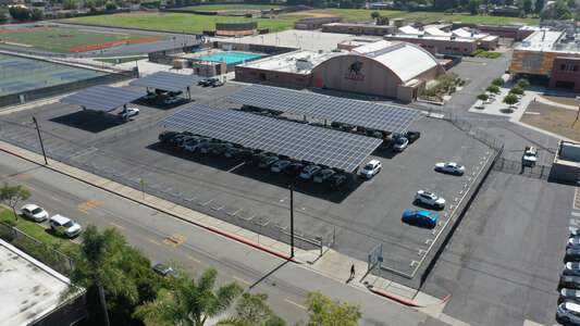 Orange High School Parking Lot - Students in Orange
