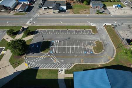 Princeton Middle/High School Parking Lot - Front in Princeton