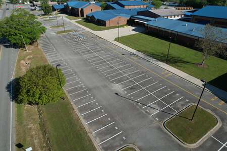 Princeton Middle/High School Parking Lot - Front in Princeton
