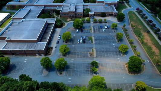 Bailey Middle School Parking Lot - Front in Cornelius 2