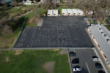 Oakwood Elementary School Outdoor Basketball Courts in Stockton