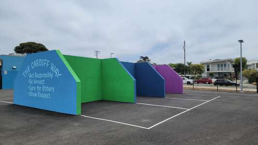 Cardiff Elementary School Wall Ball Courts in Cardiff by the Sea