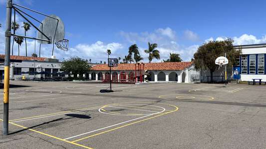Ocean Beach Elementary School Outdoor Basketball Courts in San Diego