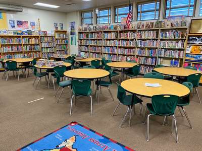 Belvedere Elementary School Library in Highland