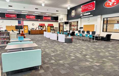 North Gwinnett Middle School Media Center in Sugar Hill
