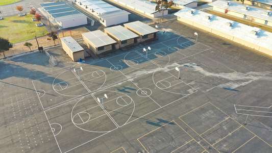 Compton Junior High School Basketball/Volleyball Courts in Bakersfield