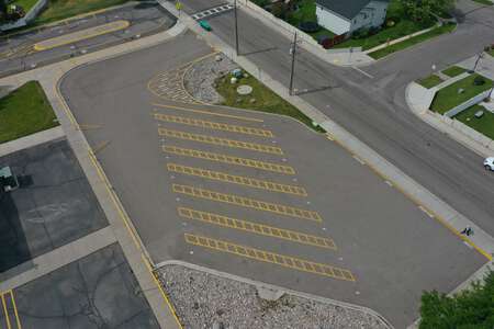 Ellis Elementary School Parking Lot - Bus in Pocatello