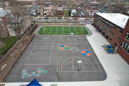 Spencer Technology Academy Outdoor Basketball Courts in Chicago 2