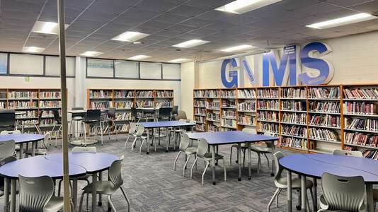 Gardner Newman Middle School Media Center in LaGrange