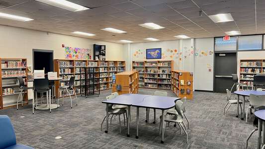 Gardner Newman Middle School Media Center in LaGrange