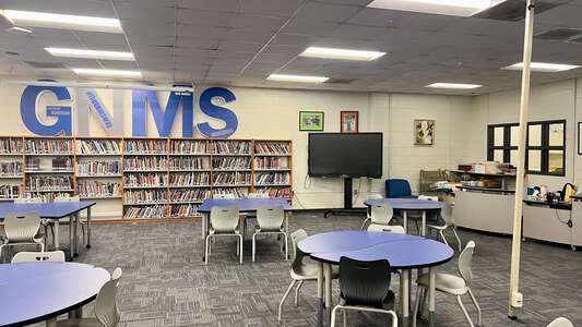 Gardner Newman Middle School Media Center in LaGrange