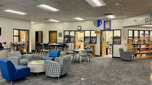 Gardner Newman Middle School Media Center in LaGrange